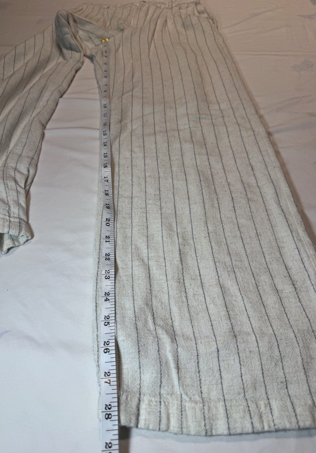Z Supply Cortez Linen Blend Set XS Pinstripe Wide Leg Pants & Top Coastal Resort