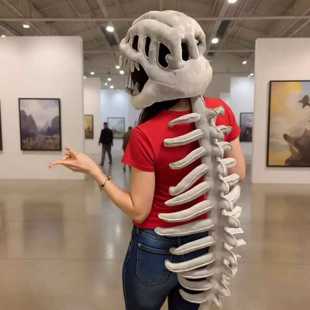 3D Dinosaur Skeleton Plush Toy 75cm Funny Soft Comfortable Cosplay Kids Gift