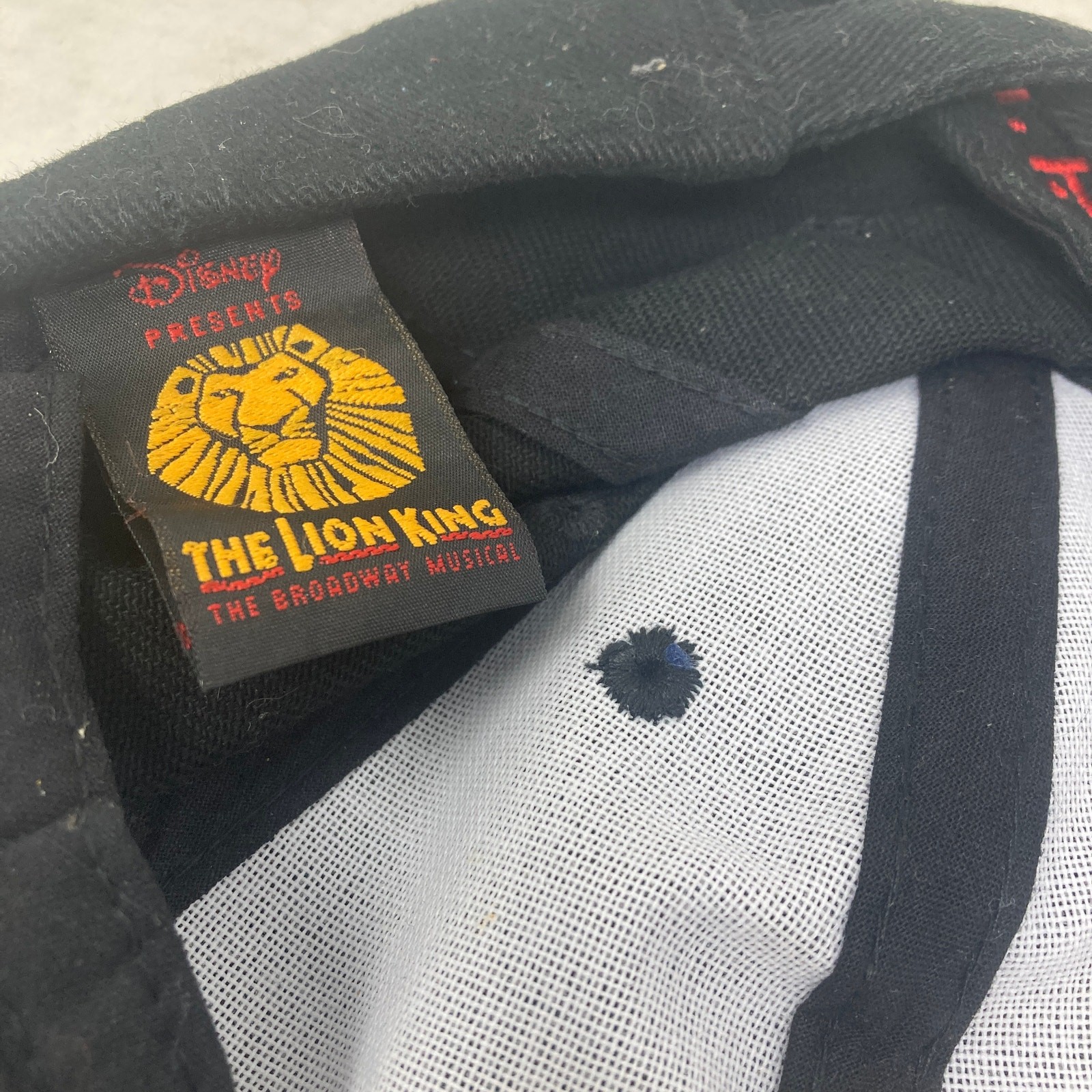 Disneys The Lion King Hat Adult One Size Black Adjustable
