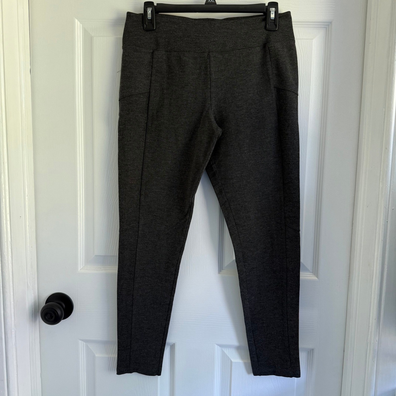 Mudd 4xFLX Stretch Leggings Charcoal Gray Heather Pull On Pants Womens Large