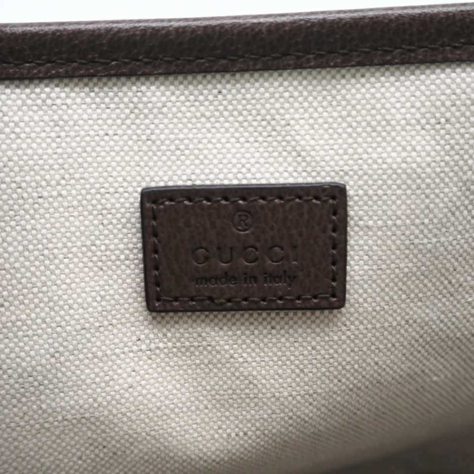 GUCCI GG Supreme Ophidia Small Tote Bag 811716 2WAY Handbag Beige Brown