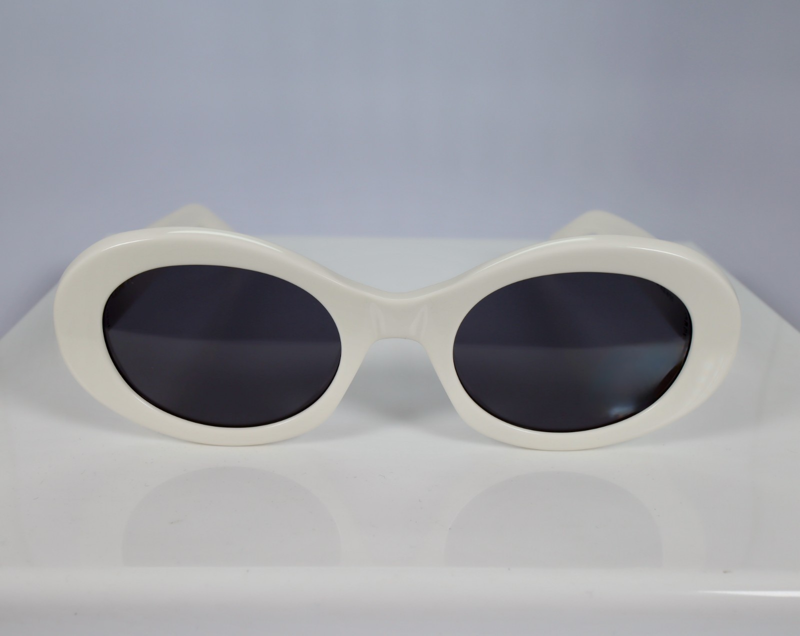 Celine CL40194U 25A 52mm Round White Sunglasses with Grey Lens