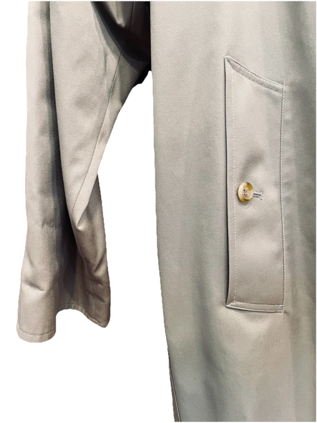 Vintage Authentic Burberry London Mini C99B Size 14R US-12 Beige Overcoat Lined