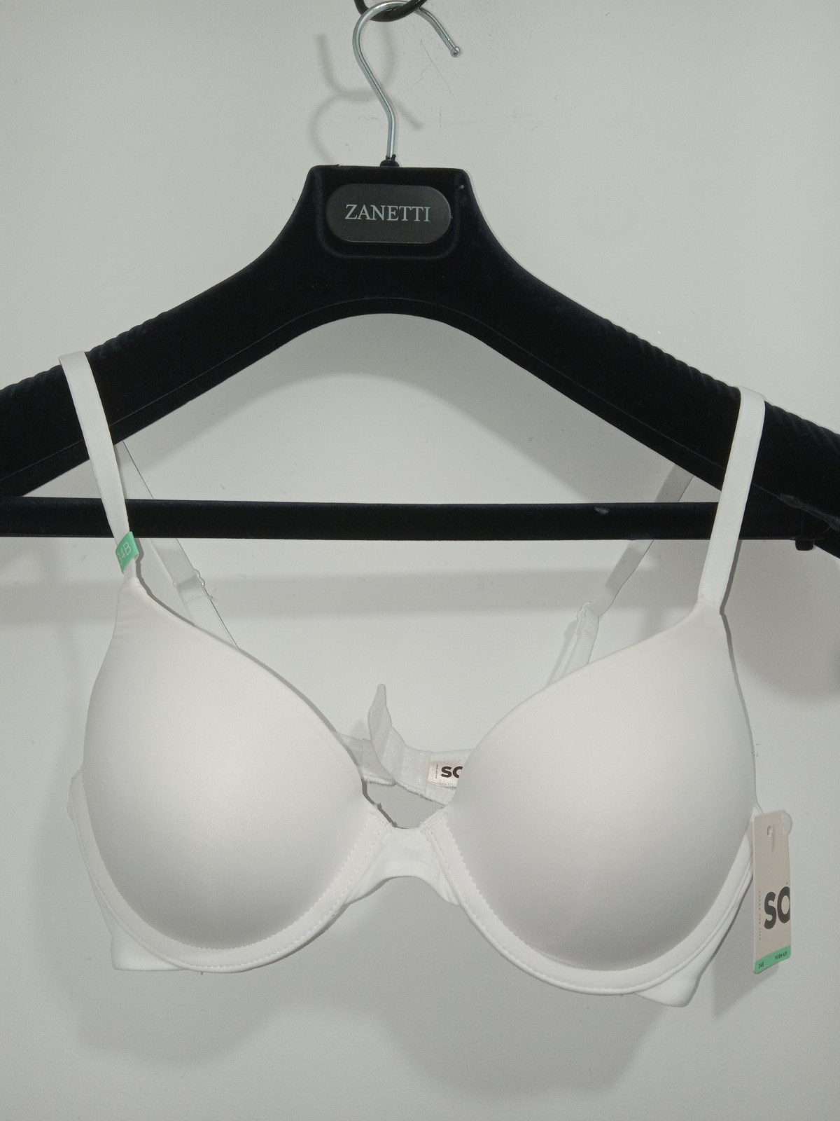 SO Smooth Plunge Push Up Bra 34B White Multiway Straps Wired Padded #SO82001
