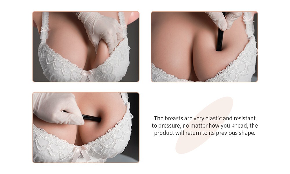 Minaky 8G L Size Silicone Breastplate Breast Forms Fake Boobs With Bloodshot Cos