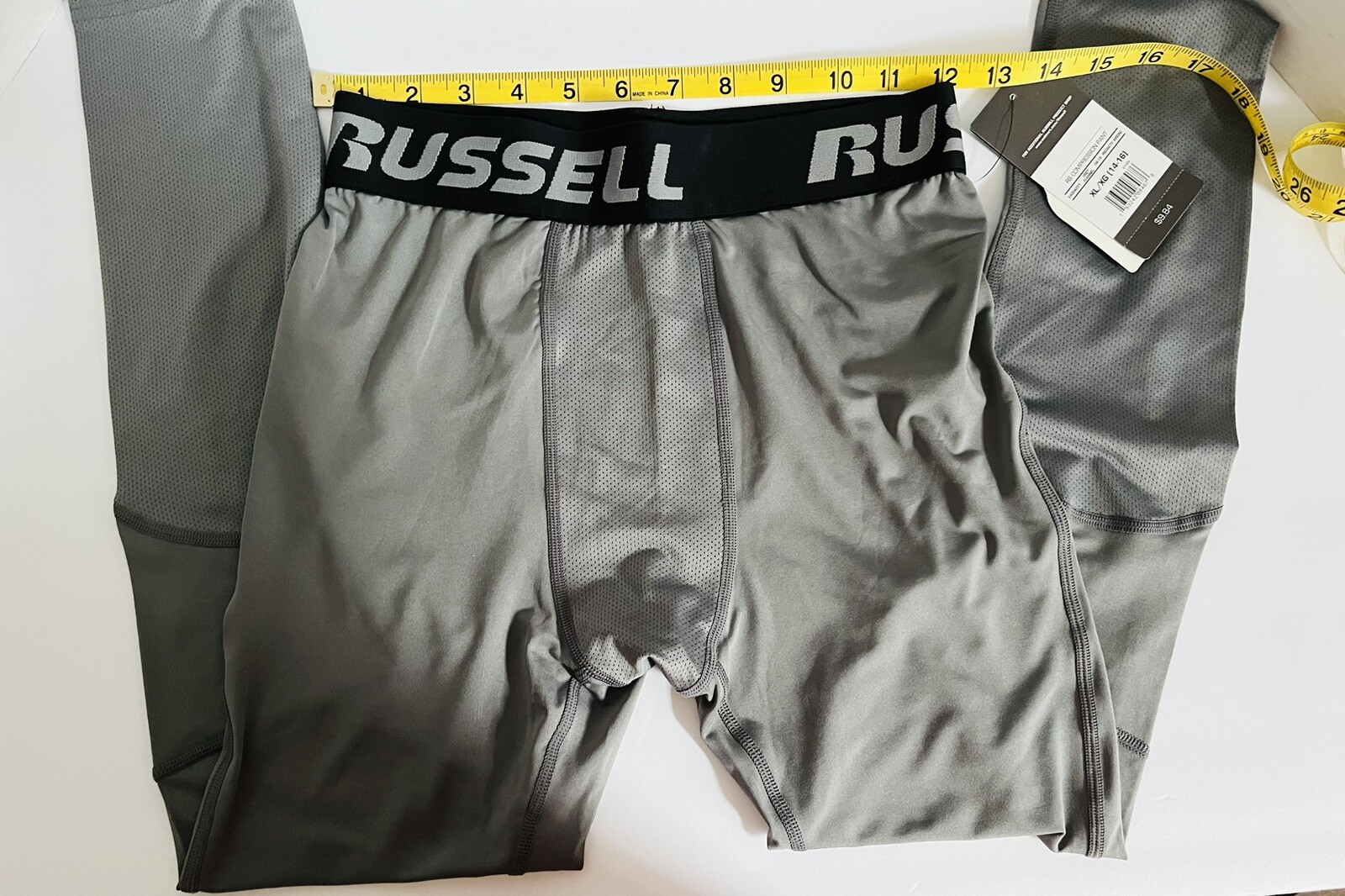 Russell Athletic ~ Youth’s XL/XG (14-16) Compression Dri-Power Pants / Gray NWT