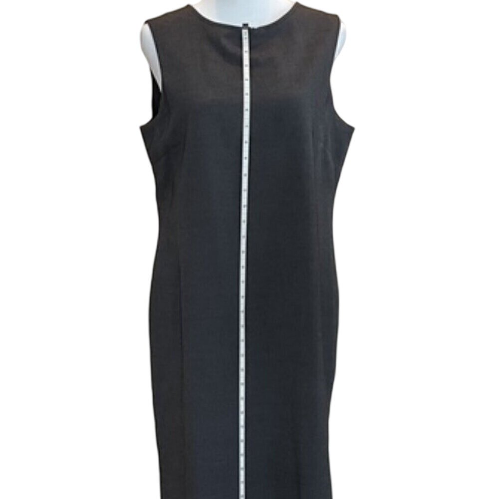 Norton McNaughton Petites Gray Sleeveless Sheath Dress Size 12P Office Career