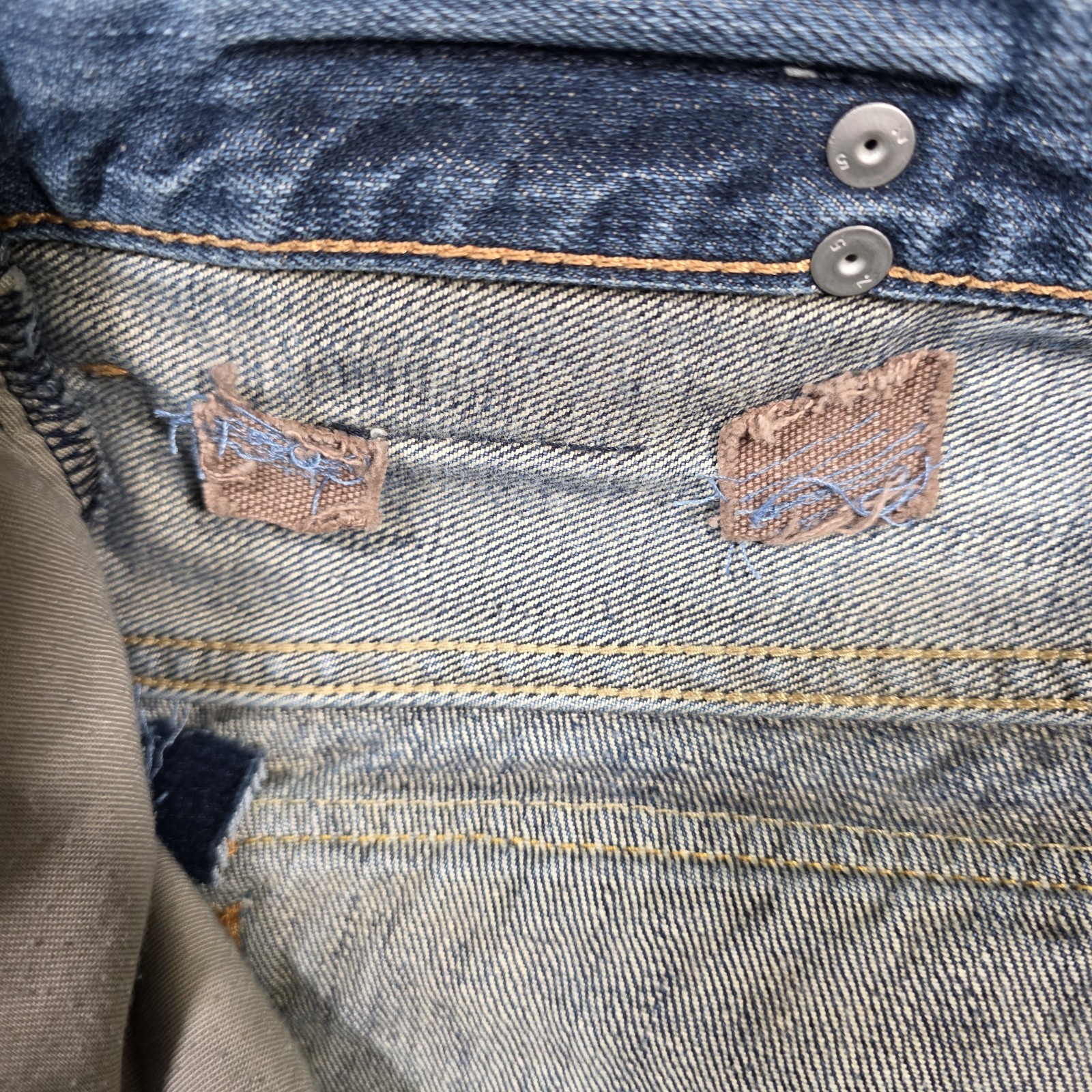 G Star Raw Jeans Mens 36×33 (Measured) Blue 3301 Straight Distressed Denim