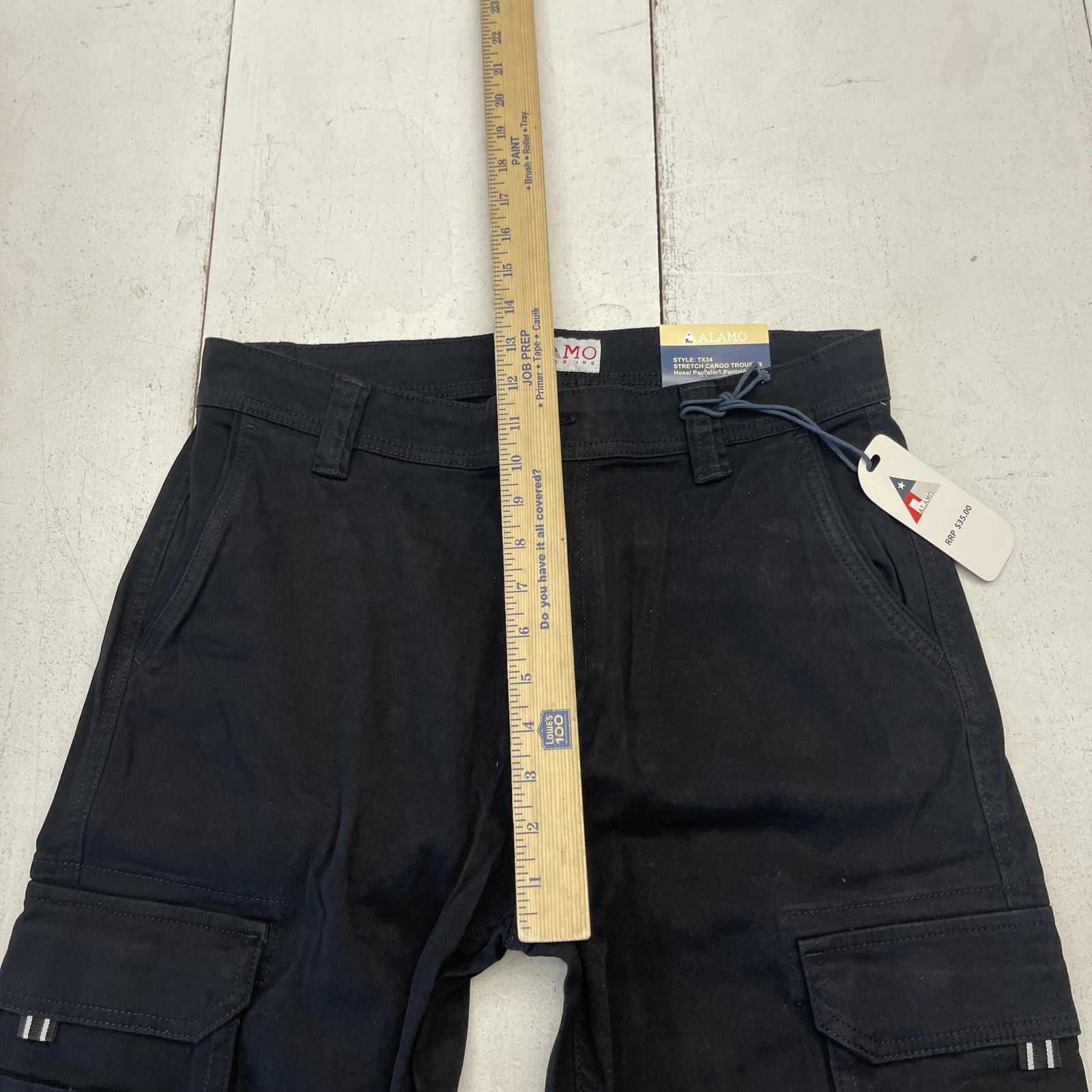 Alamo Cargo Pants Mens 32×32 Black Stretch Straight Utility Workwear Pockets