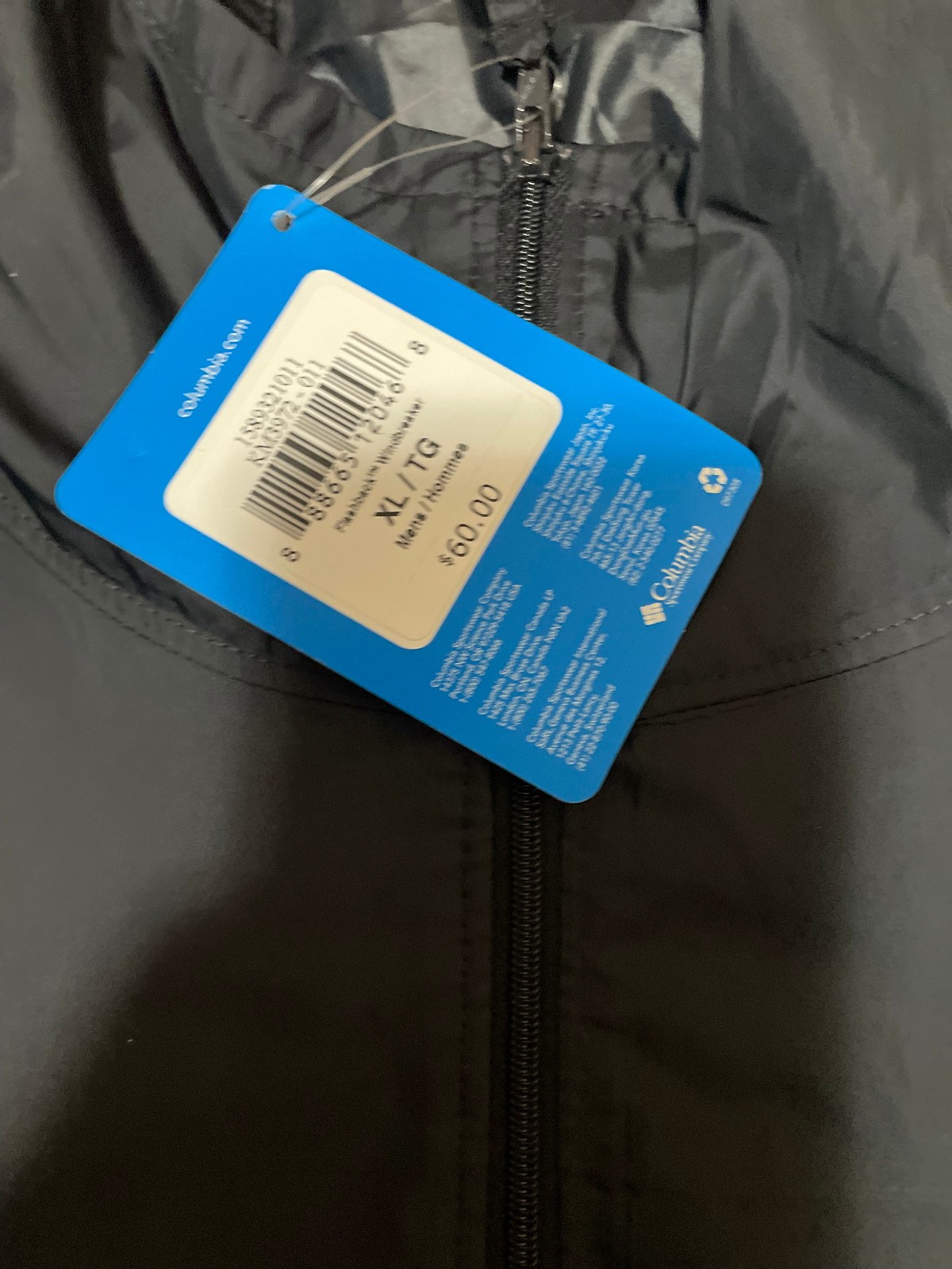 Columbia Flashback Windbreaker Jacket Mens XL Blue Full Zip UPF 40 KM3972-011
