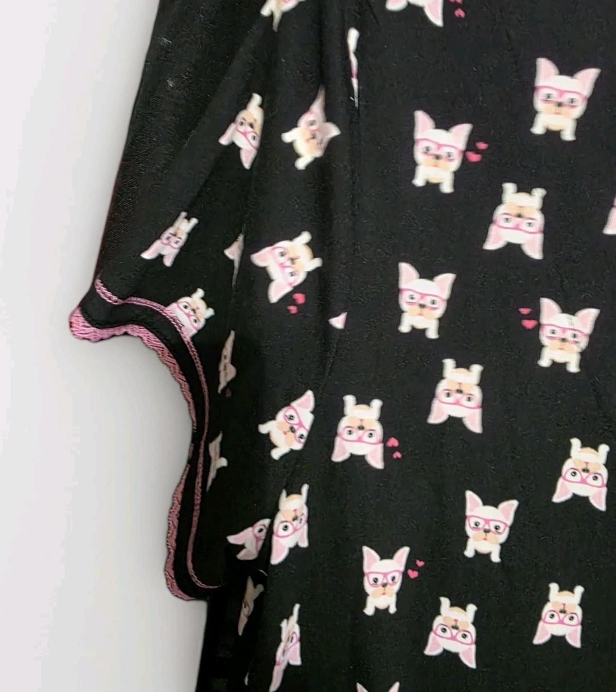 NWT Kensie All Over Frenchie Dog Print Sleep Shirt Nightgown Pajama Women’s M