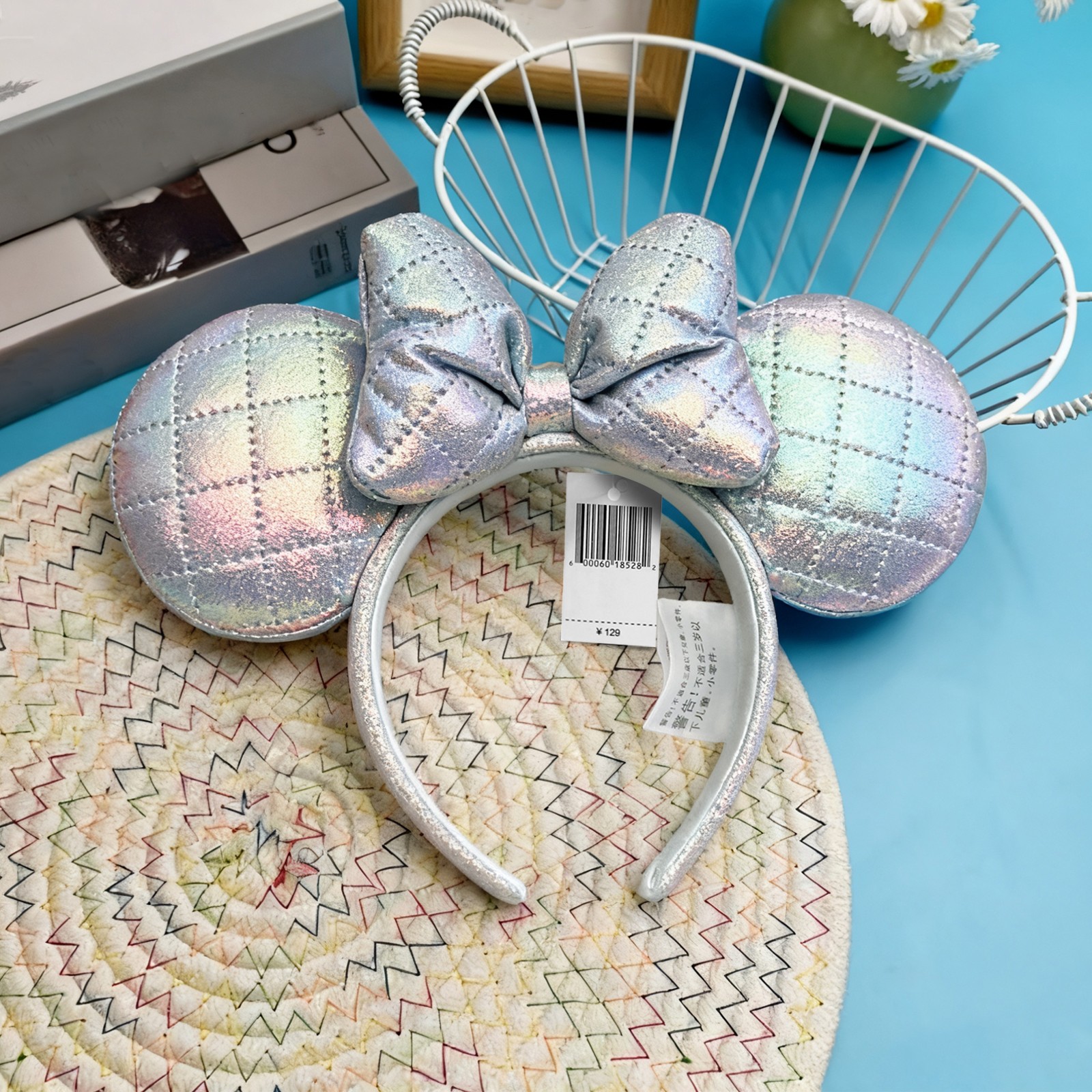 Disney` Parks 2025 Tokyo Aurora Resort Shine Sliver Headband Minnie Ears Japan