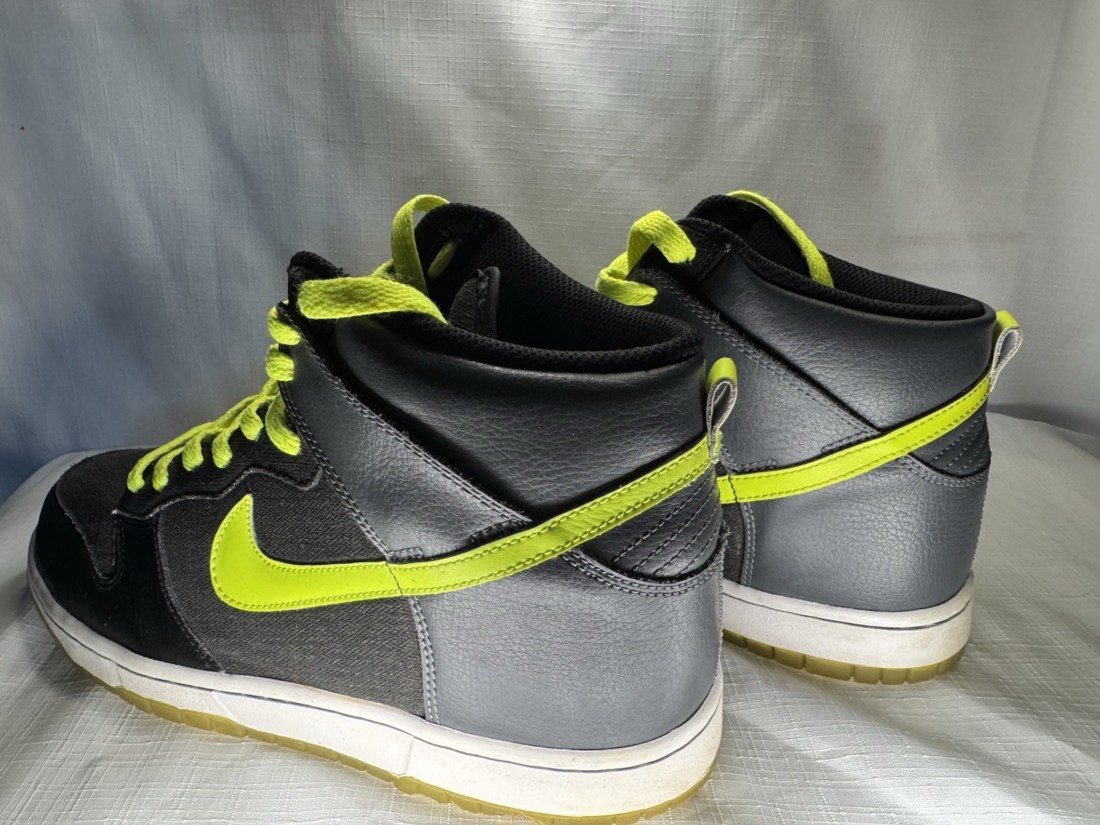 Nike Dunk 6.0 Premium High Grey Volt Black Mens Size 10.5 Sneakers 506266-007