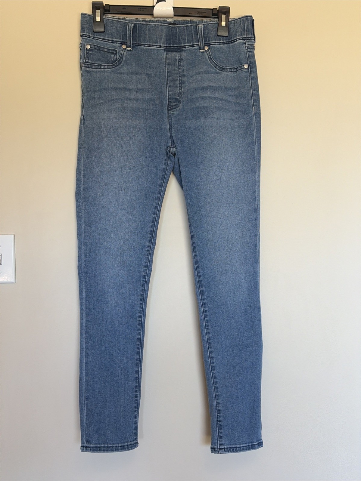 Quince Laguna Blue Nina Pull On Stretch Skinny Jeans Womens Medium