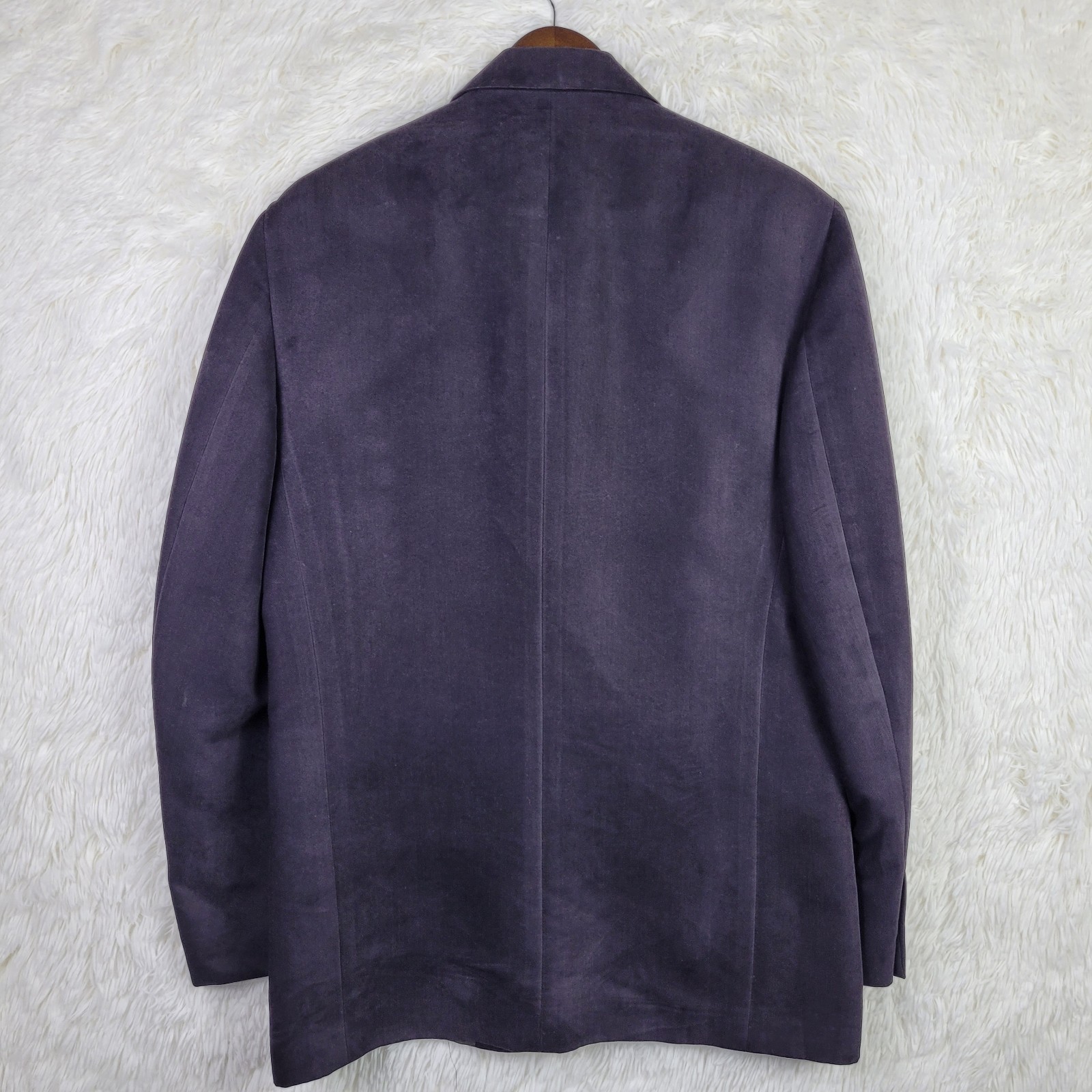 Vtg Cabrini Mens S Blue Black Twill Smooth Sport Coat Moleskin Feel