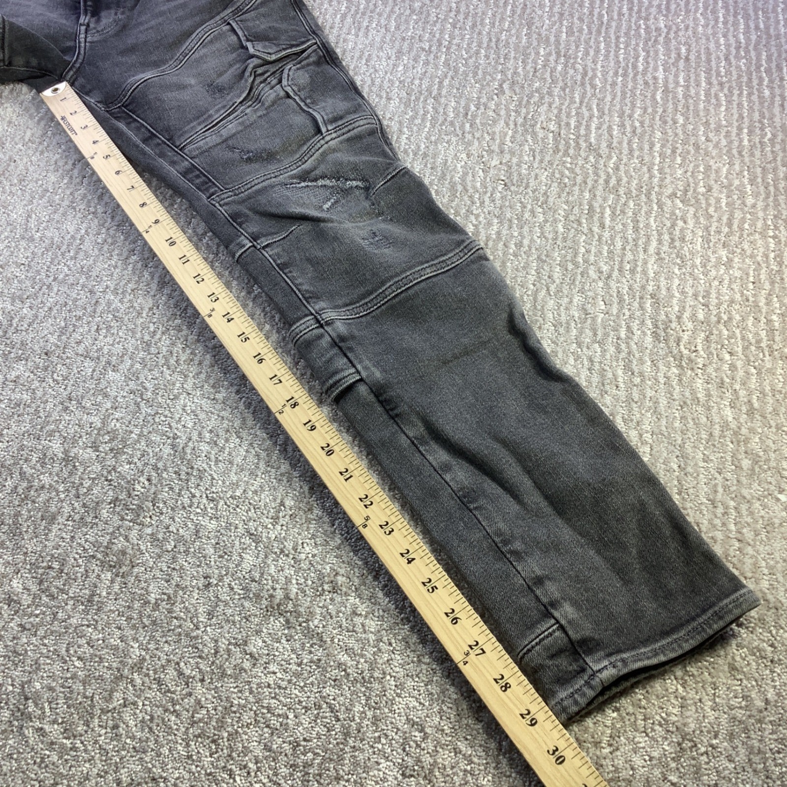 G-Star RAW Airblaze 3D Skinny Jeans 28 x 30 Faded Odyssey Grey Destroyed NWT