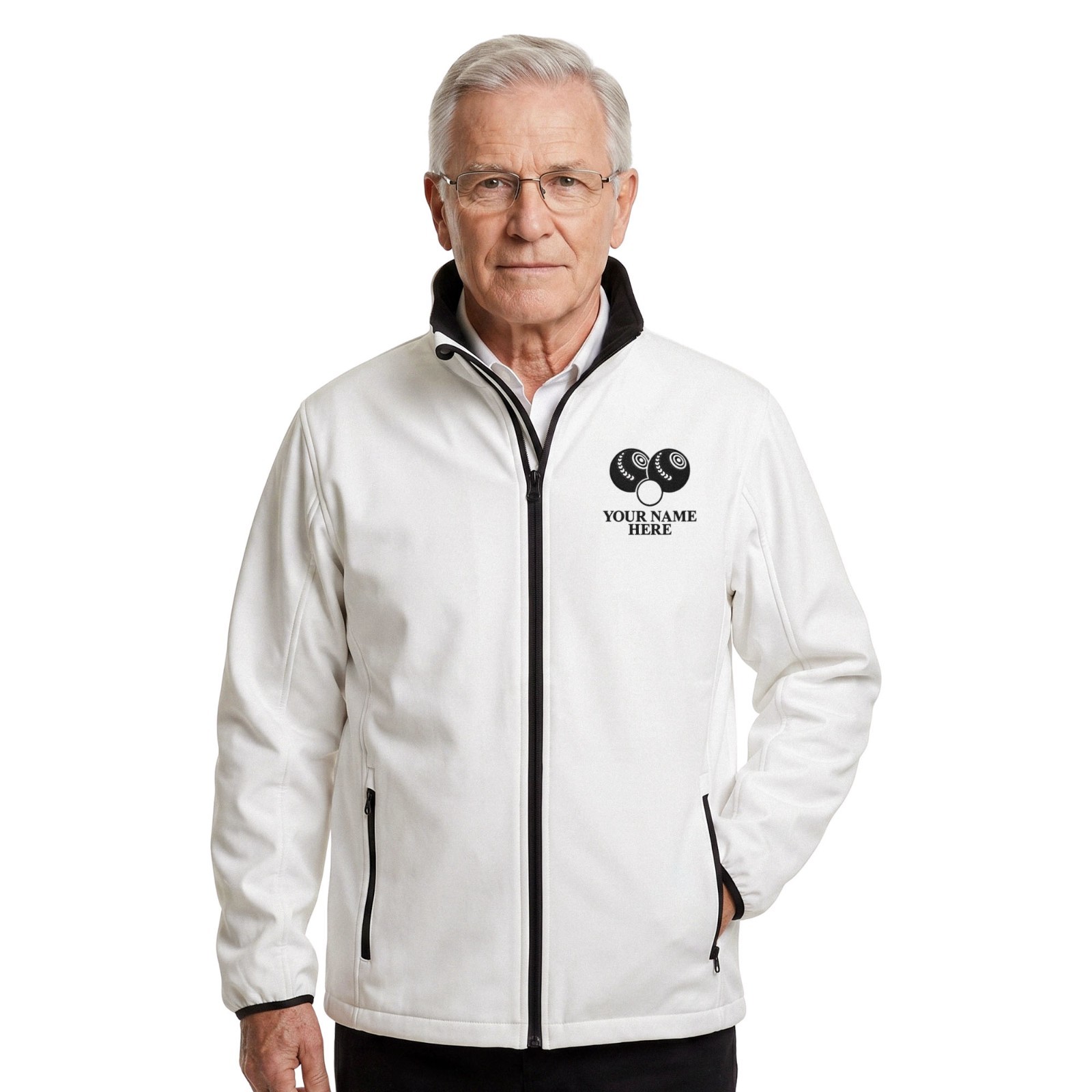 Personalised Lawn Bowl Softshell Jacket | Custom Embroidered Club Name Jacket