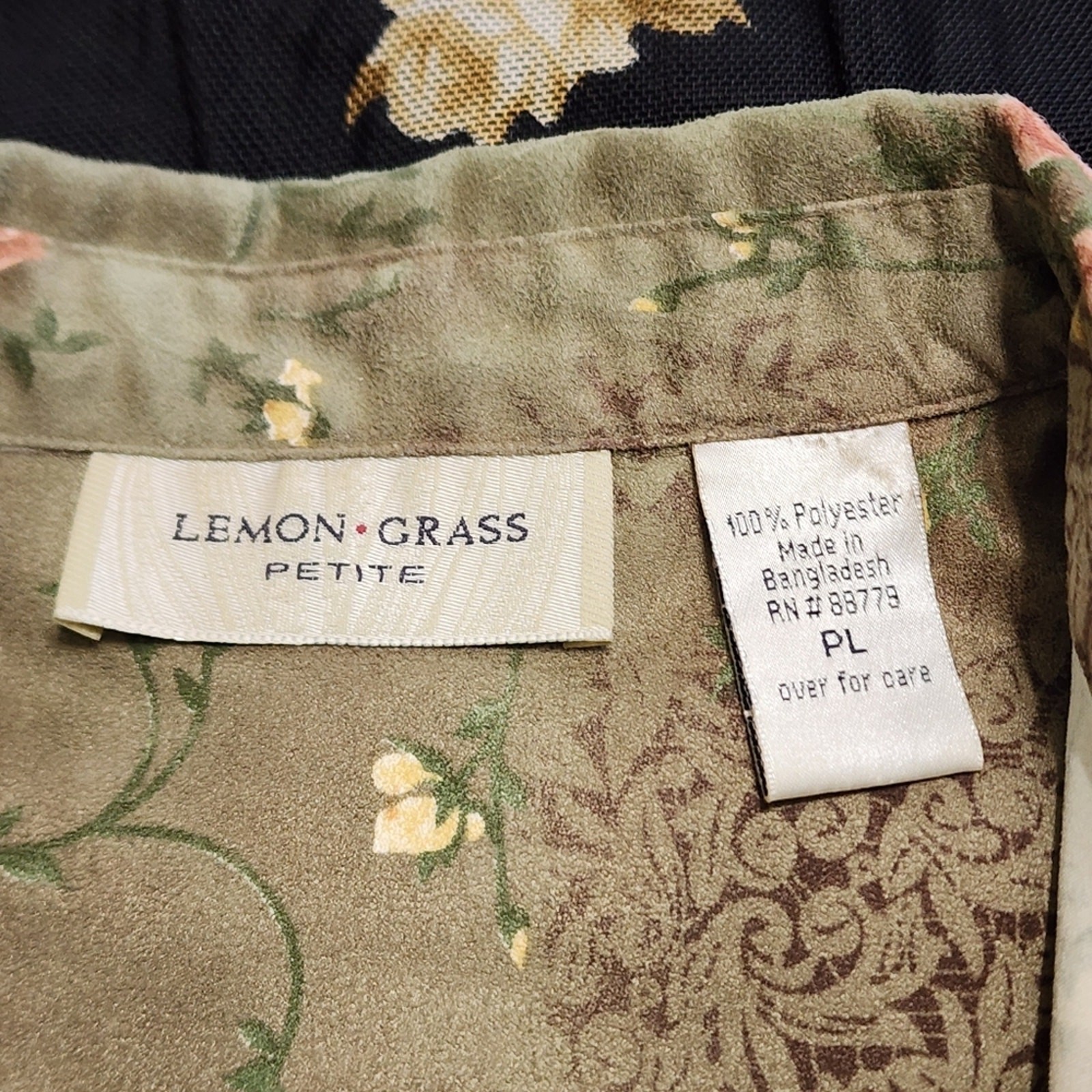 Vintage Button Up Top Lp Green Floral Faux Suede Cottagecore Forest Fairy Grunge