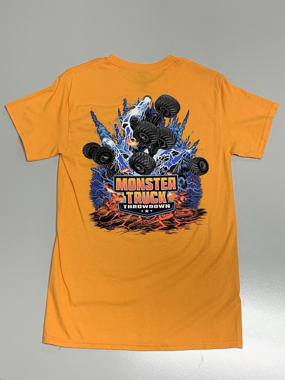 Monster Truck Throwdown Event Collectible T Shirt Orange sizes S L XL XXL XXXL
