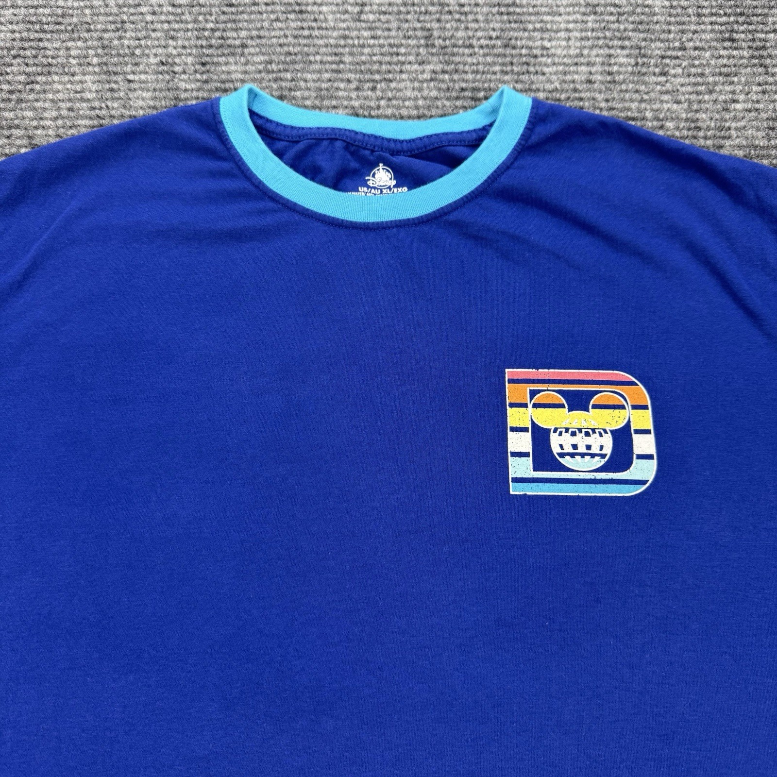 Walt Disney World Most Magical Place On Earth XL Adult Rainbow Shirt Mickey Blue