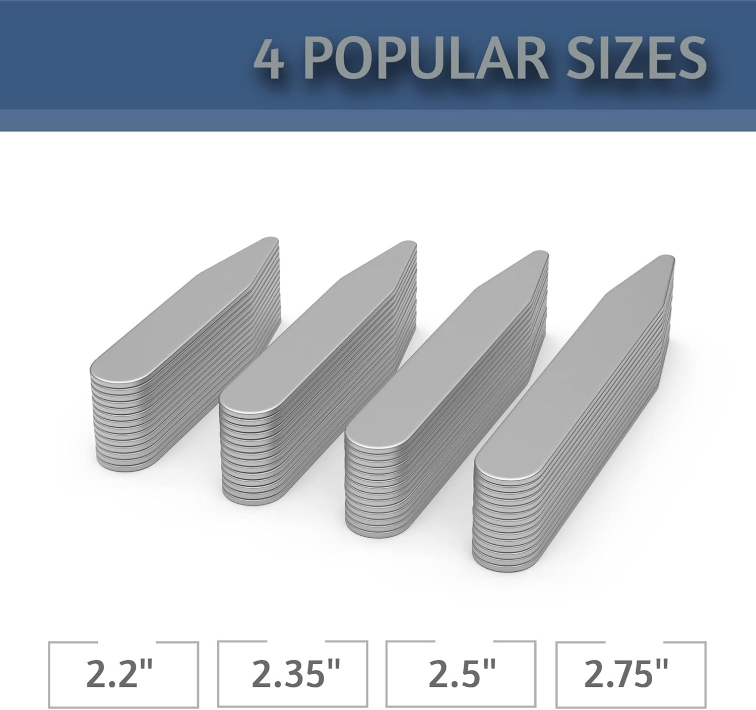 Stainless Steel Collar Stays Set With Elegant Storage Box Durable Collar Acce…