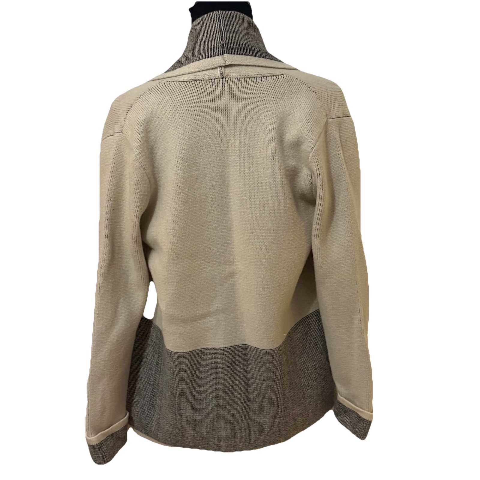 Women’s Cardigan Sweater Muted Neutral Boho Earthy Skies Are Blue- SOFT Size S