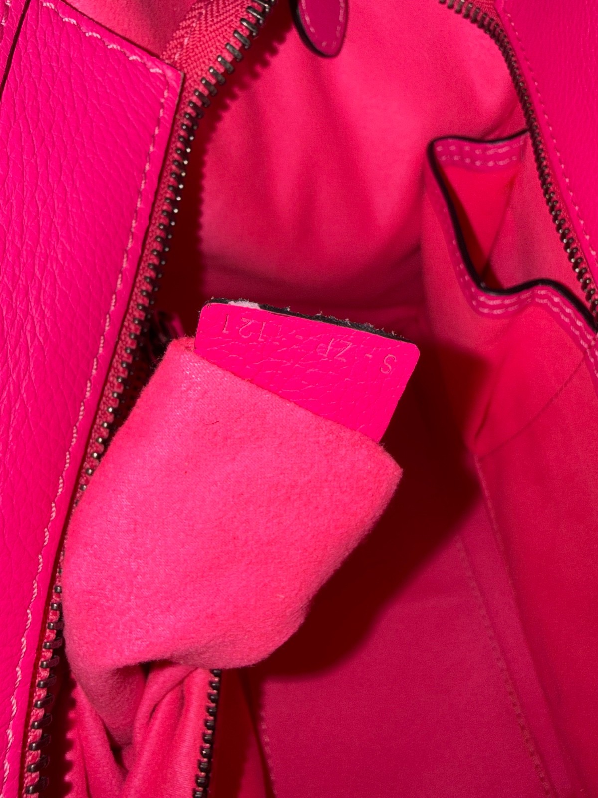 Celine Micro Luggage Tote Bag Pink Drummed Leather Top Handle (small phantom)