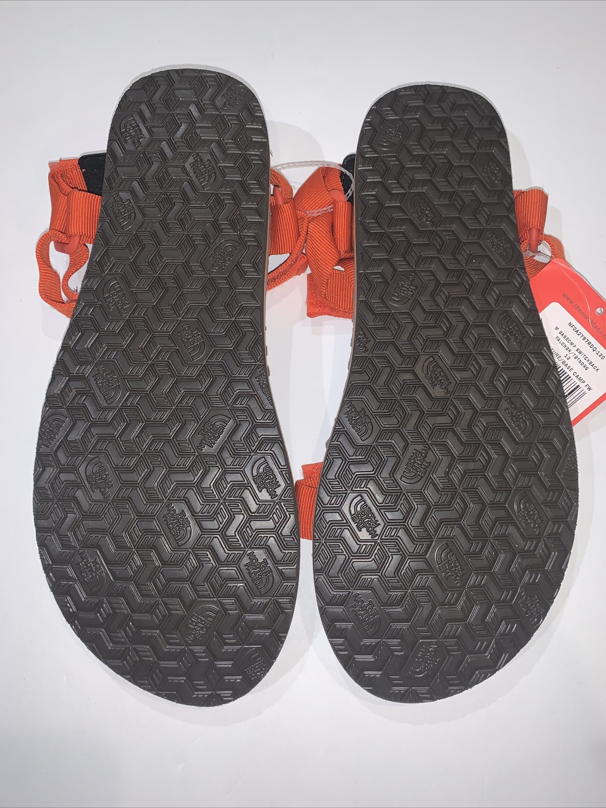 North Face Men’s Orange Switchback Basecamp Sandals Sz 13 US Sport Hiking New