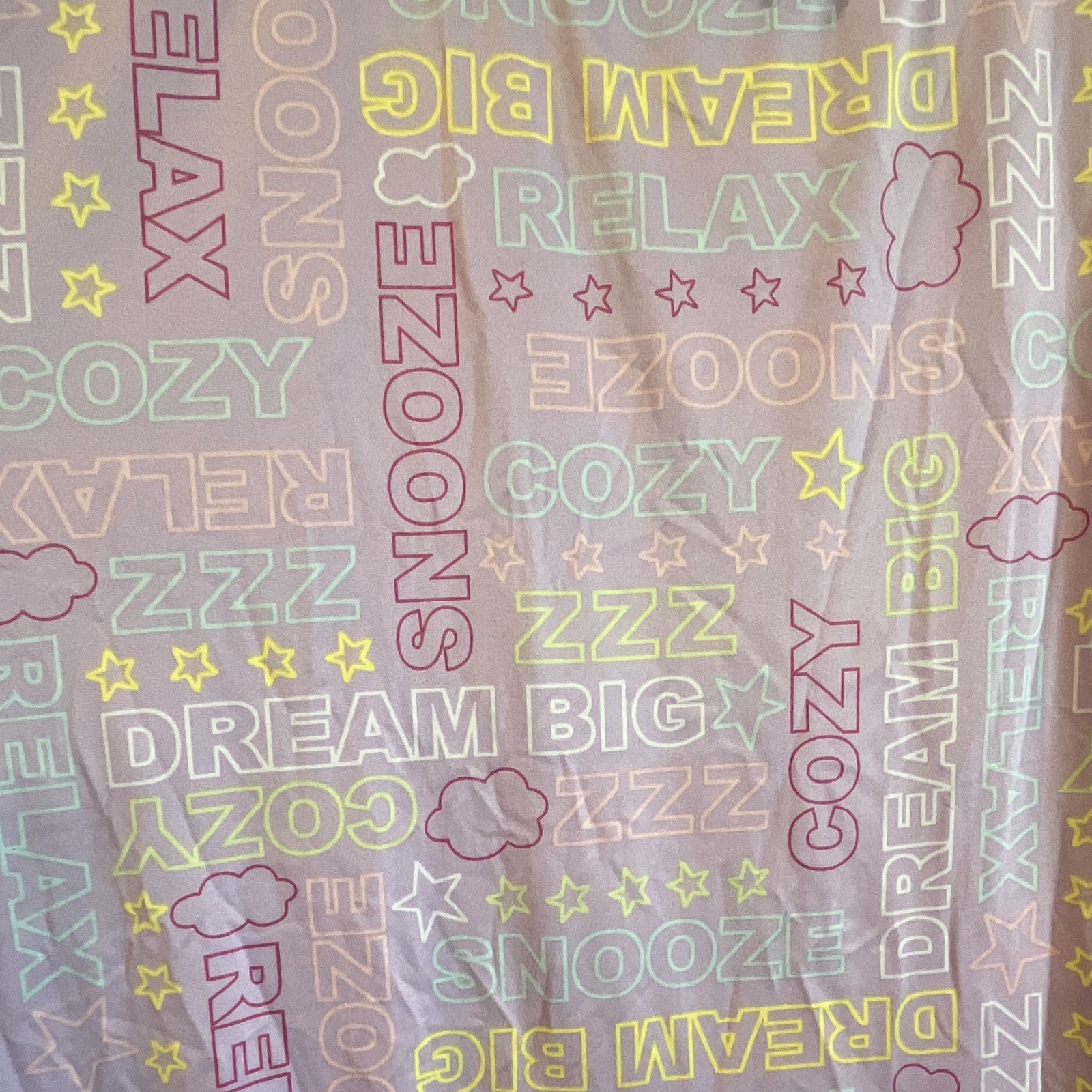 JOYSPUN Plus 2X-3X Purple Graphic Print Short Sleeve Sleepshirt w/pockets