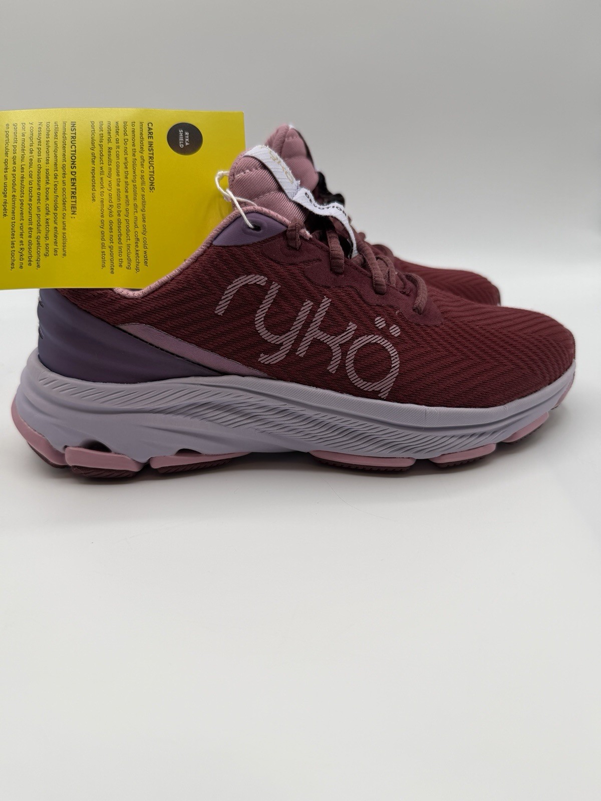 Ryka Devo X Max RS Walking Sneakers, Women’s 5,Pink/Burg. Tonal Metallic/Mesh