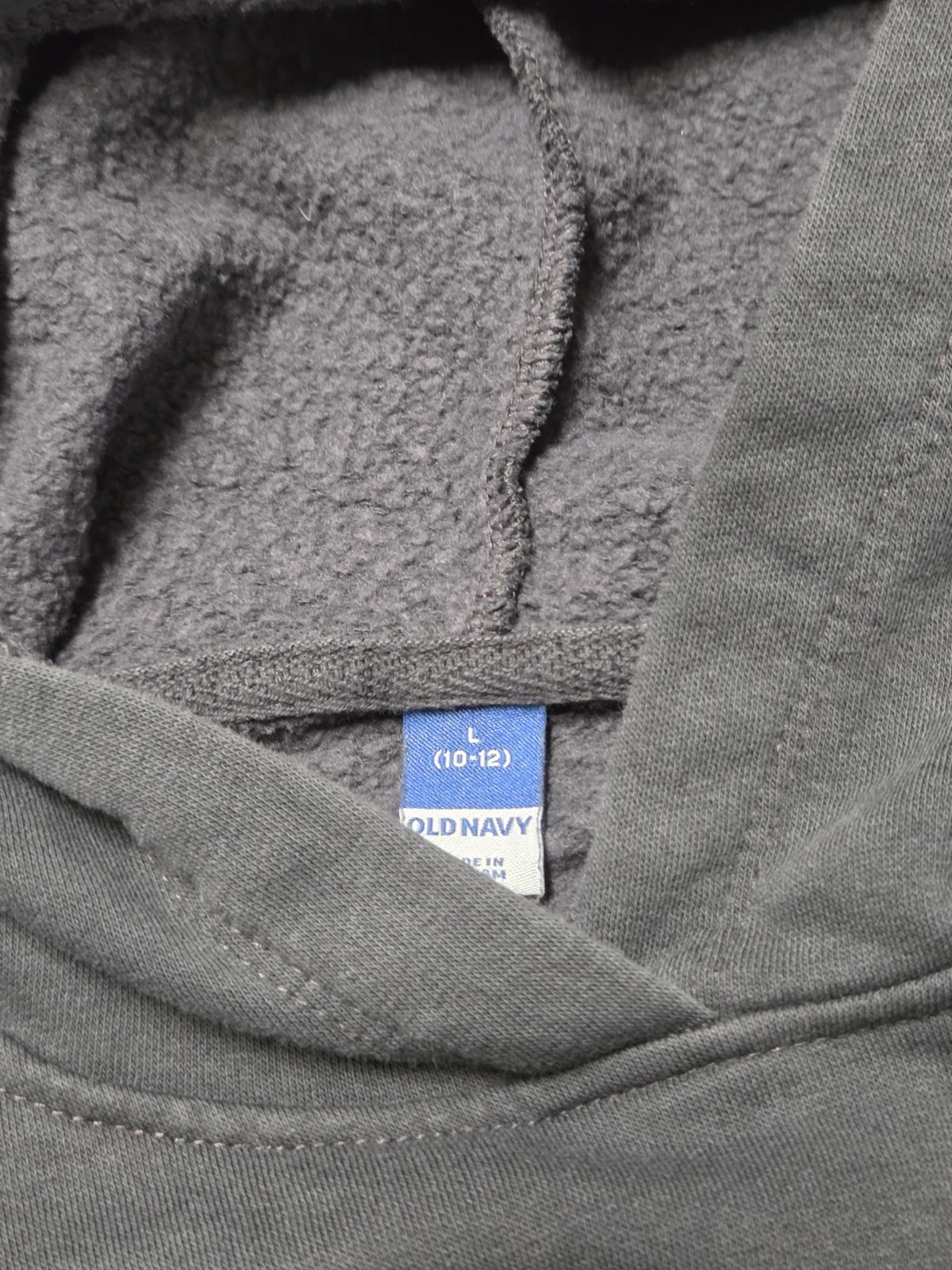 OLD NAVY set of 2 Black Gray Logo Sweaters, Girls Large 10-12