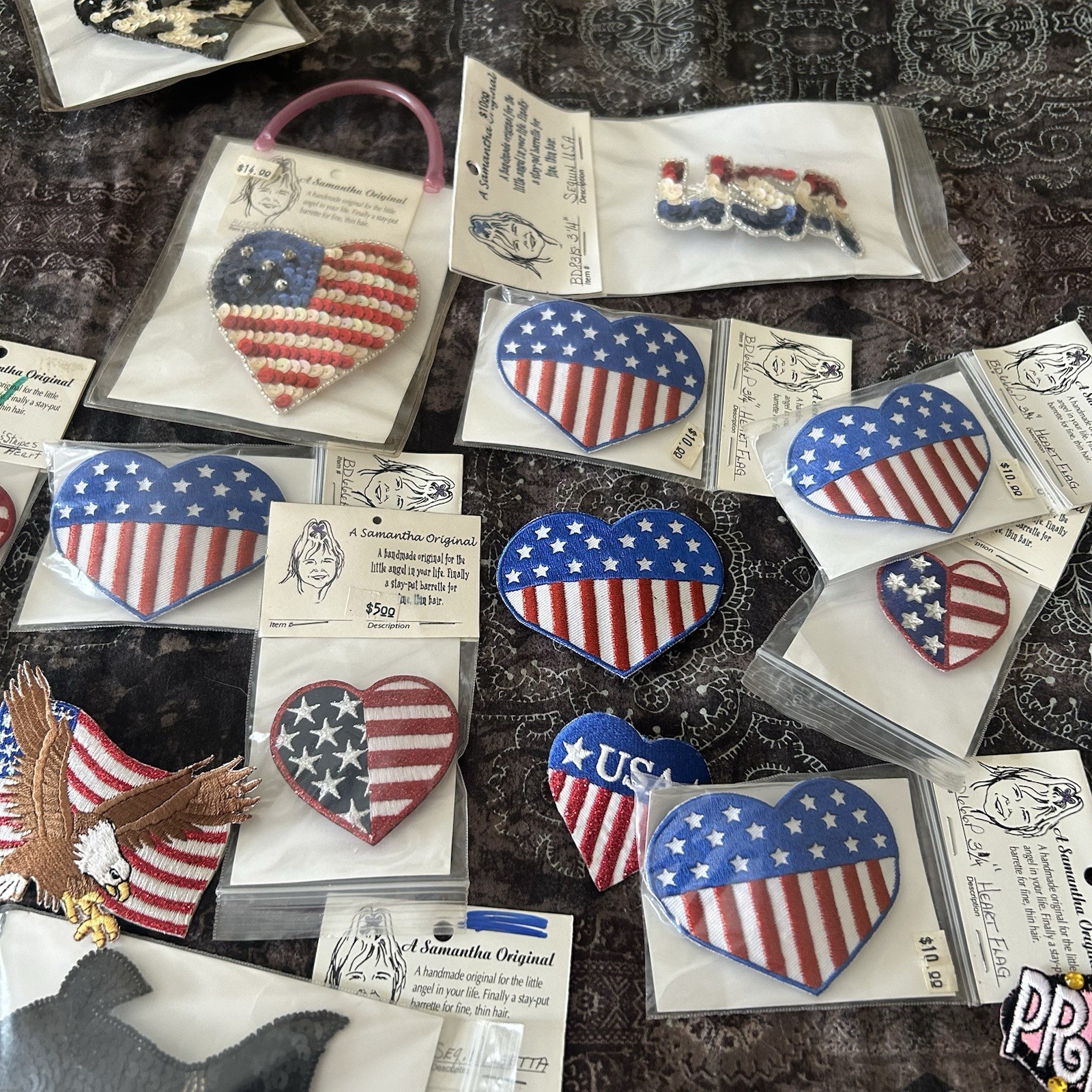 Lot Of 90 Assorted Handmade Barrettes (see Photos)