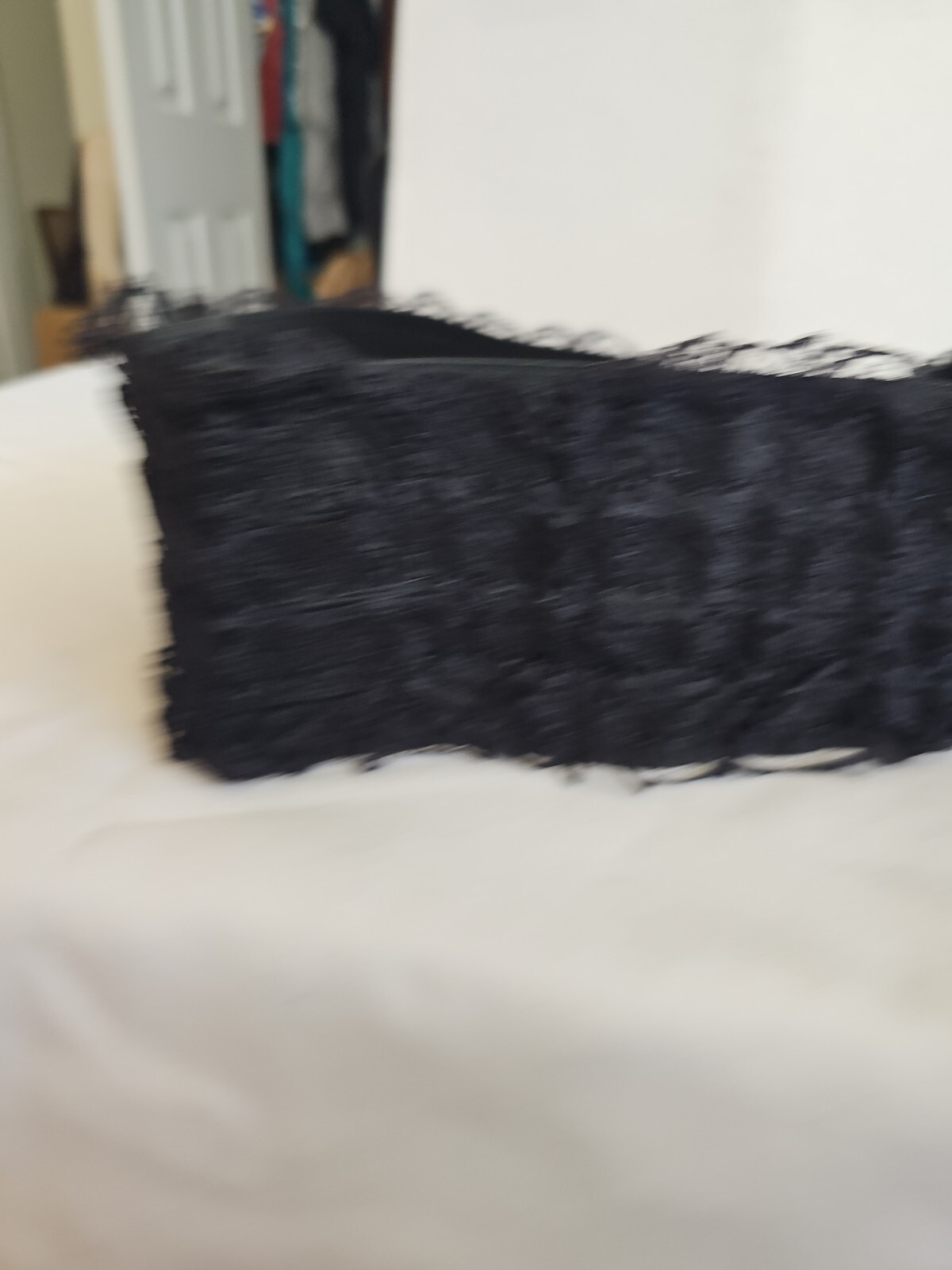 BCBGeneration Belt Wide Laced Waist Black Elasticated Stretch Size M/L