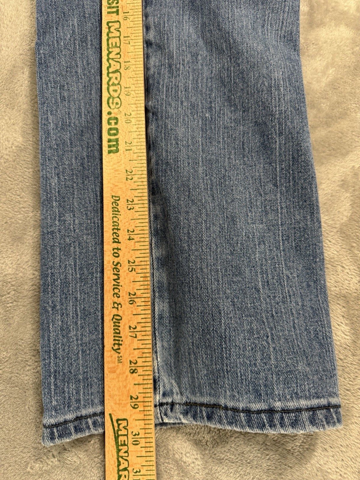 Lee Womens Jeans 16 Short Relaxed Straight Leg High Rise Stretch Light Wash