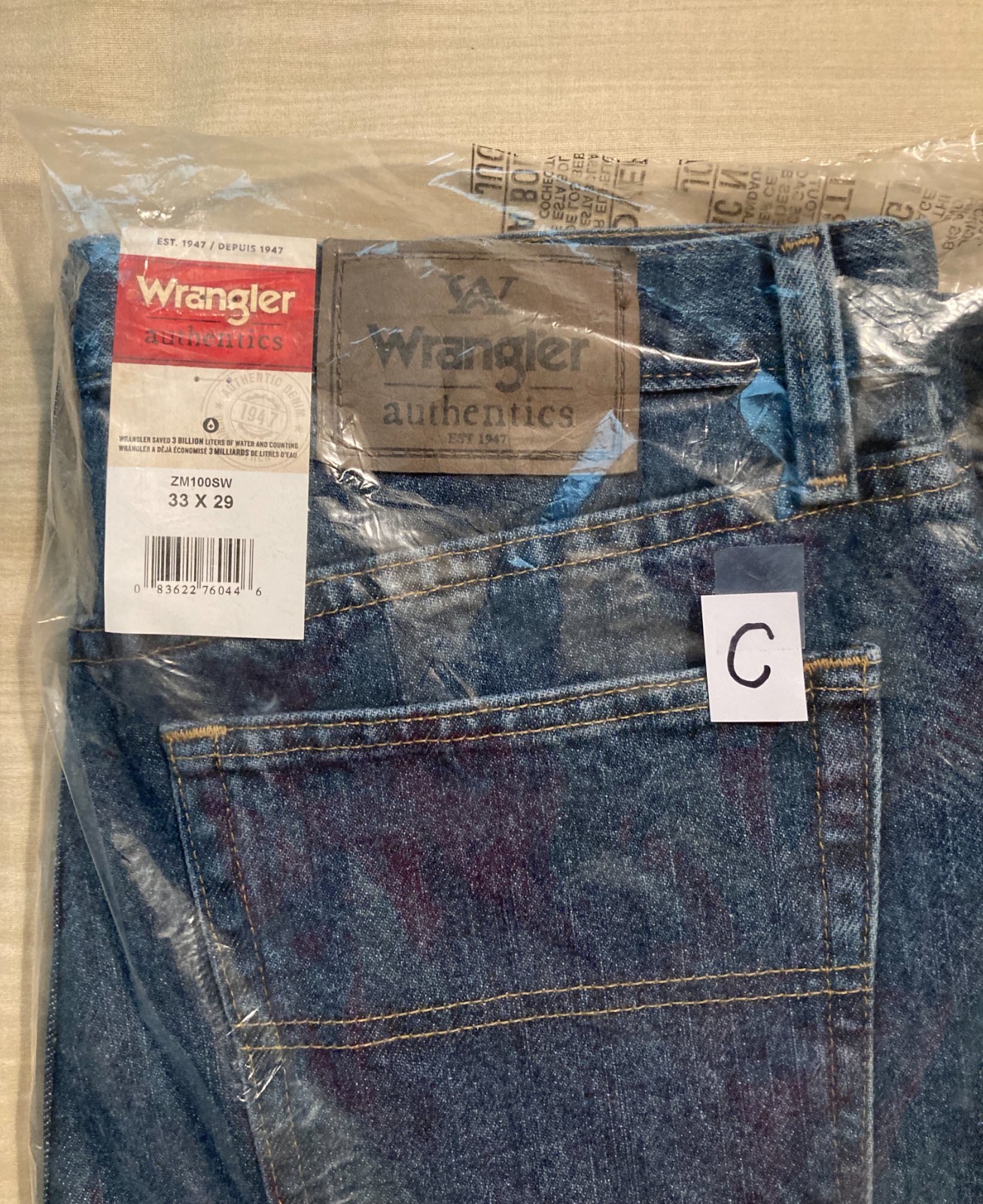 Wrangler Authentics Men’s Classic 5-Pocket Regular Fit Jean Stonewash Dark 33×29