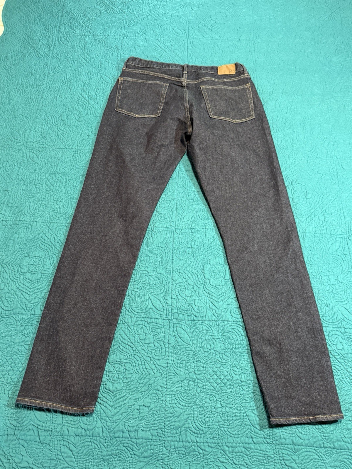 GAP Denim Athletic Jeans Men 34×36 Dark Wash Straight Leg Stretch Blue