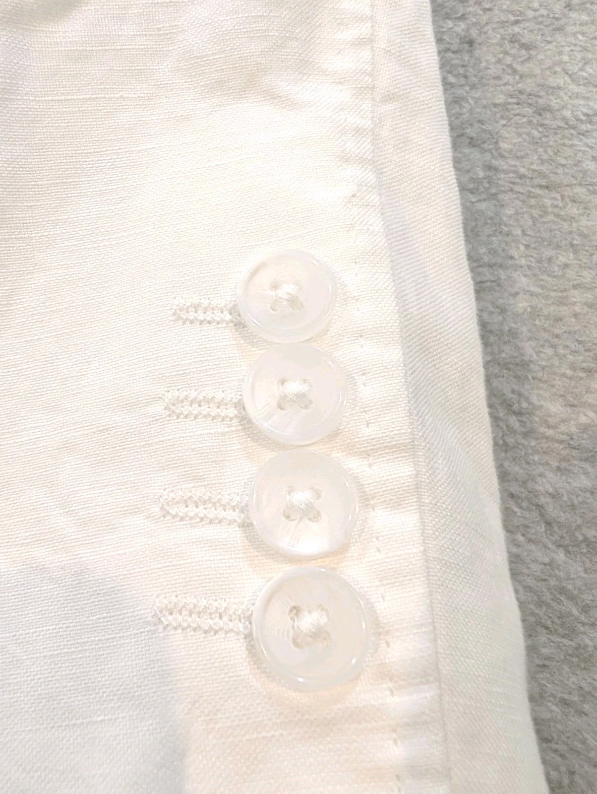 Baird McNutt Murano White Linen Blend Blazer Jacket Mens 2XB Single Breasted
