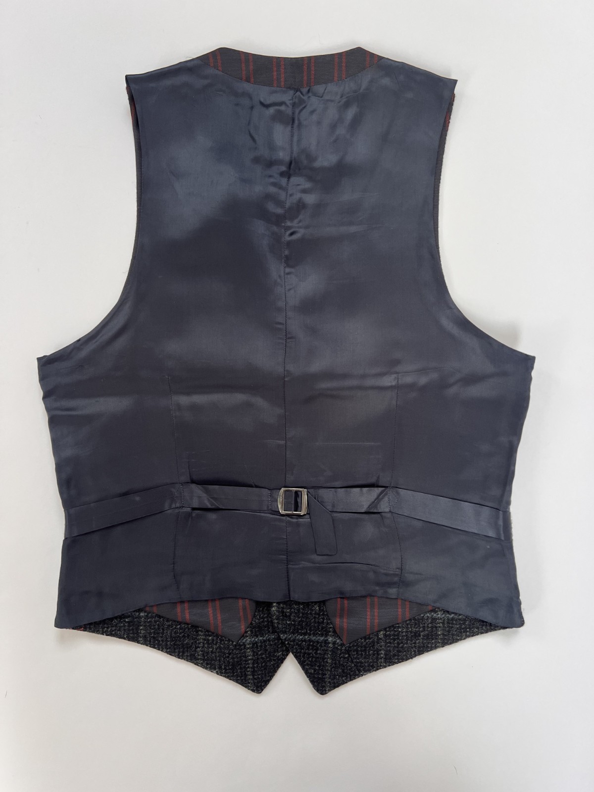 Hackett Checked 100% Wool Tweed Waistcoat With College Stripe RRP £250 Size 38″