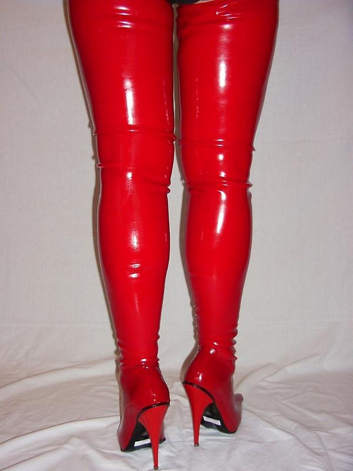 Clearance Rubber Boots Over The Knee Many Colours Heel 13cm 41 42 43 44 45 46 47