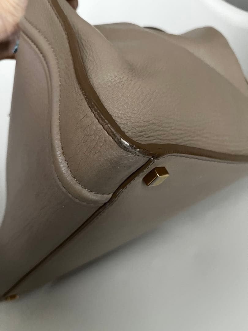 Celine Luggage Phantom Handbag Tote bag Leather F-CU-0132 Greige Women’s Auth