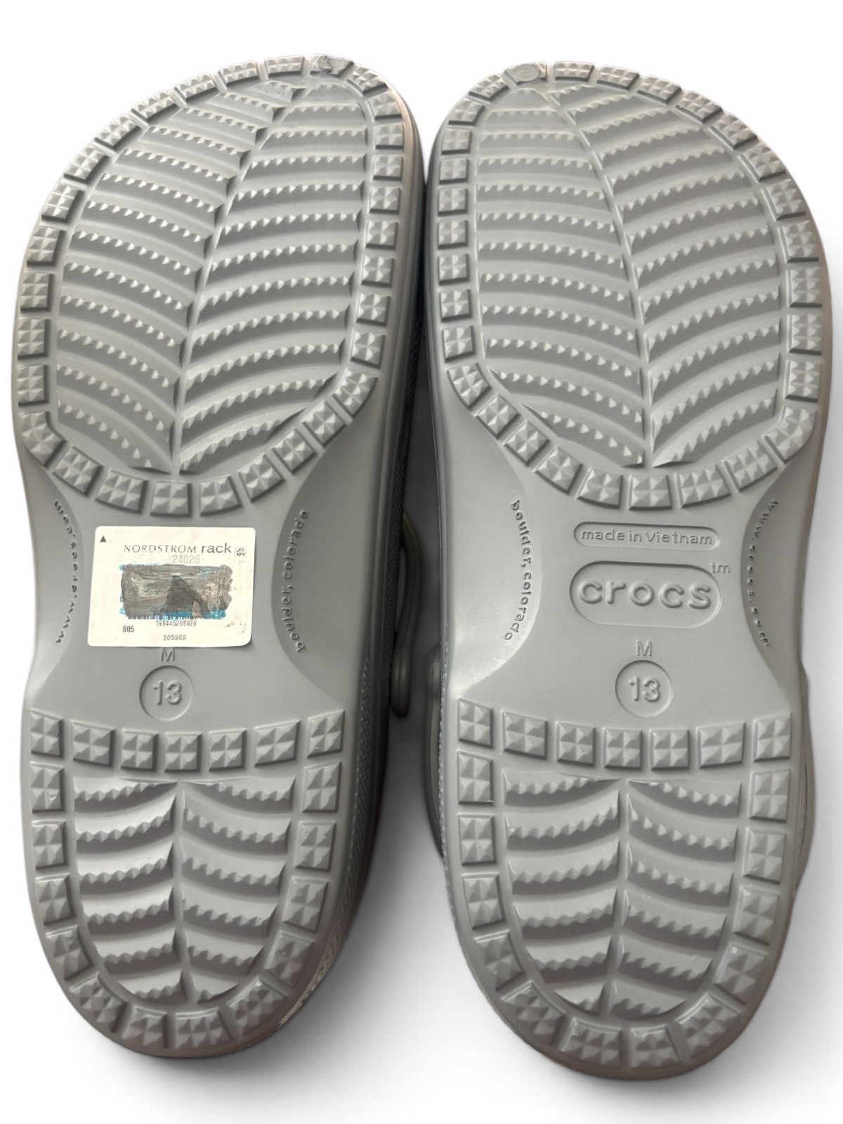 Crocs Adult Baya Lined Grey Clog Men’s Size 13 NWT Q.A.P