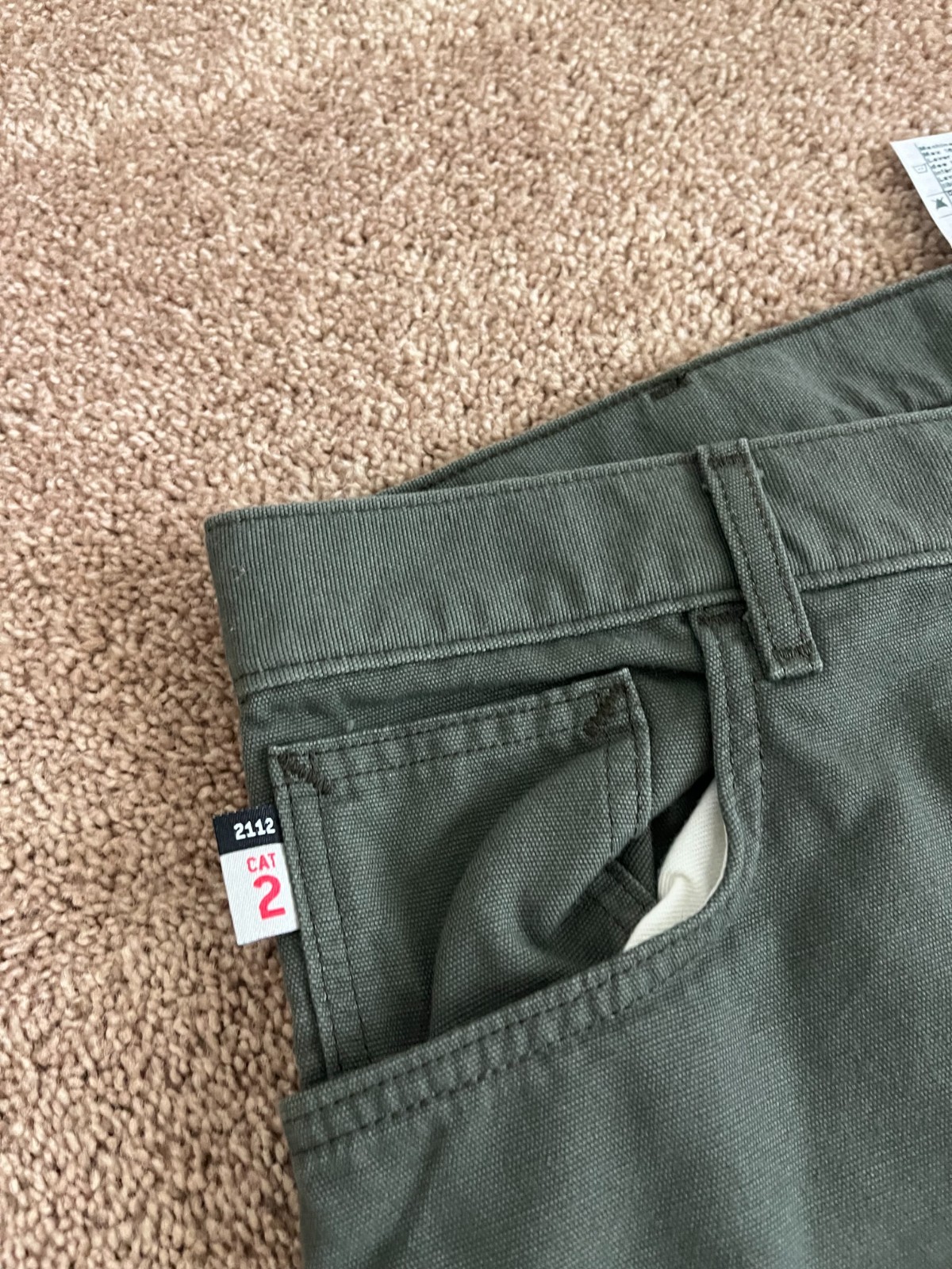 Carhartt FR Pants Men’s 40×30 Moss Green Midweight Canvas Flame Resistant 2112