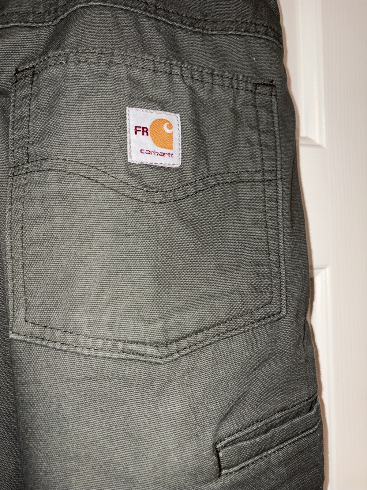 Carhartt FR Flame Resistant Original Carp Pants 40×30 Green 2112 CAT2 FRB159-MOS