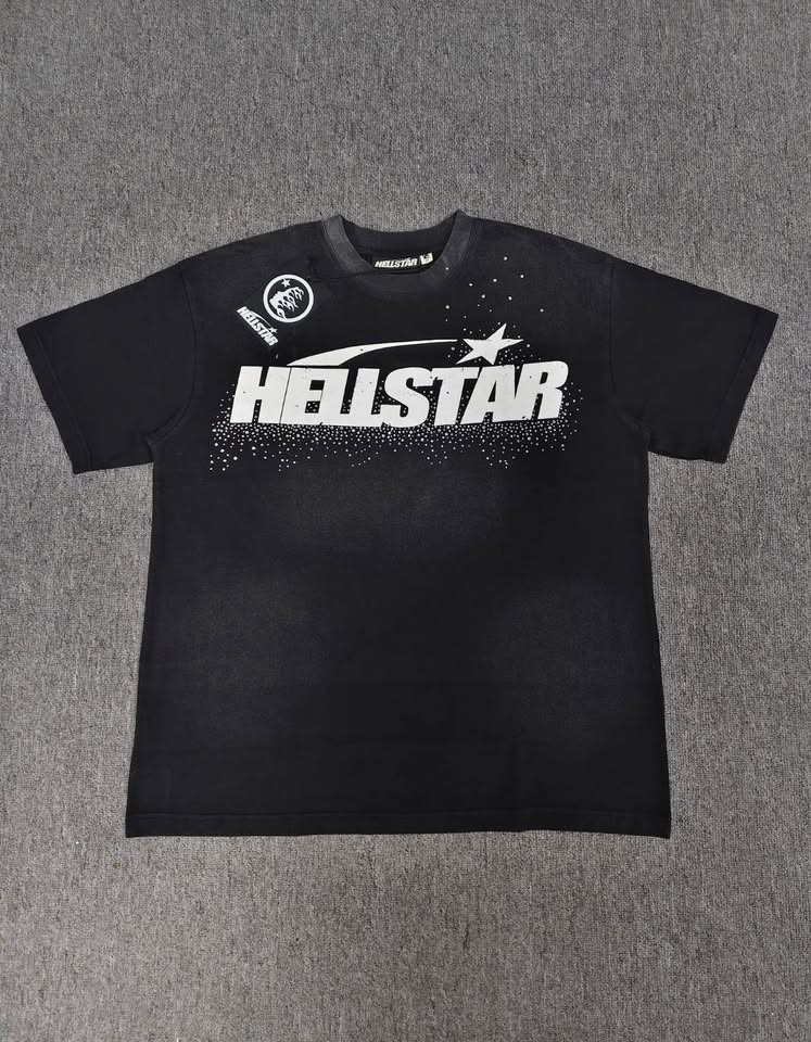 Hellstar Black Rhinestone Tee Size Large