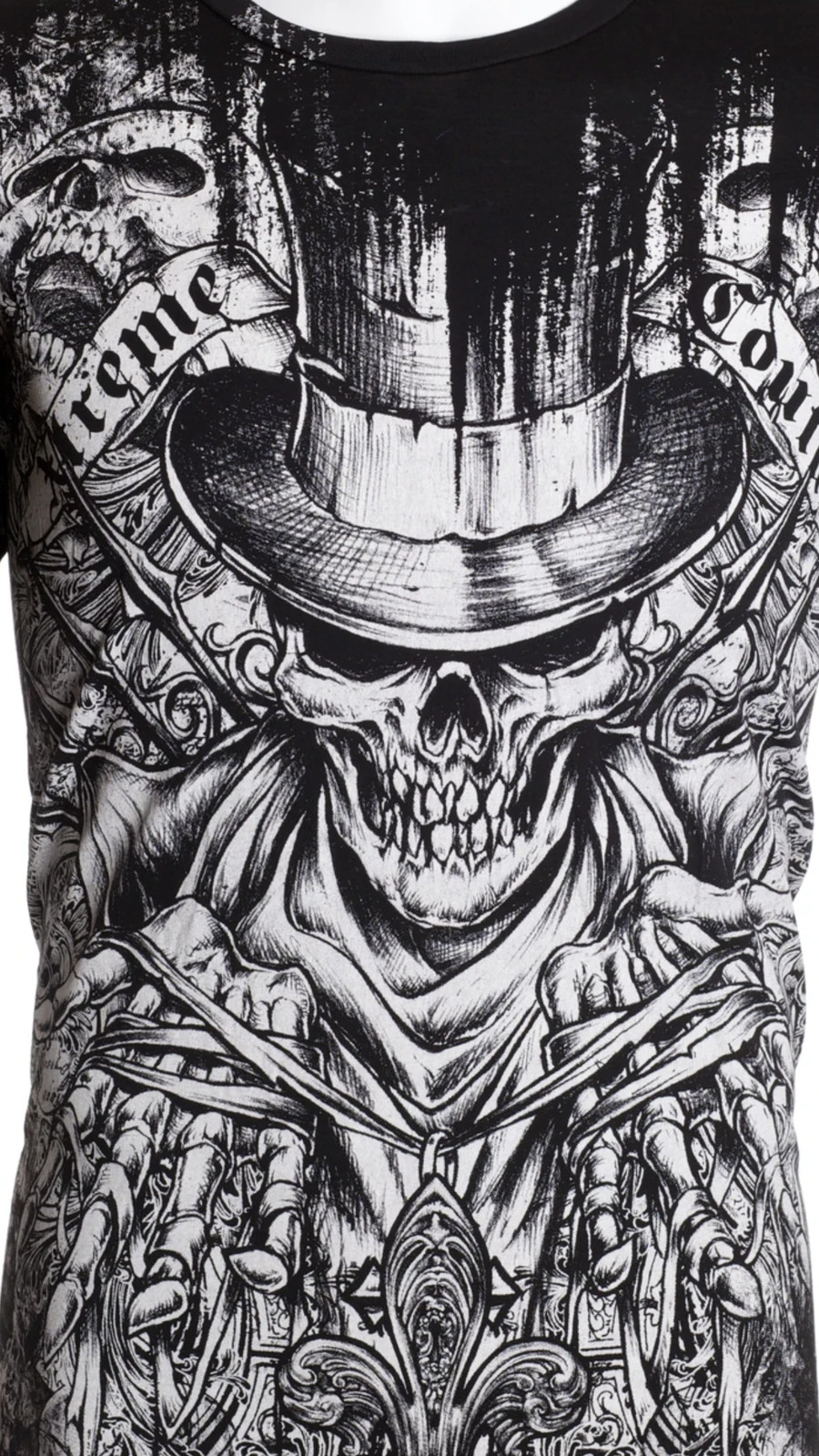 Xtreme Couture Affliction Men’s T-Shirt OFFERING Skull Black Tattoo Biker S-3XL