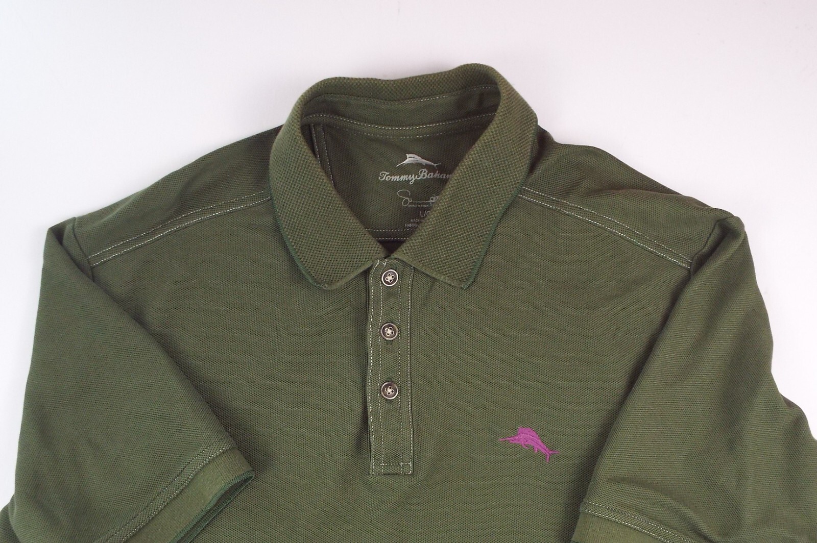 Tommy Bahama Men’s Polo Shirt Size Large Green Regular fit Free Returns