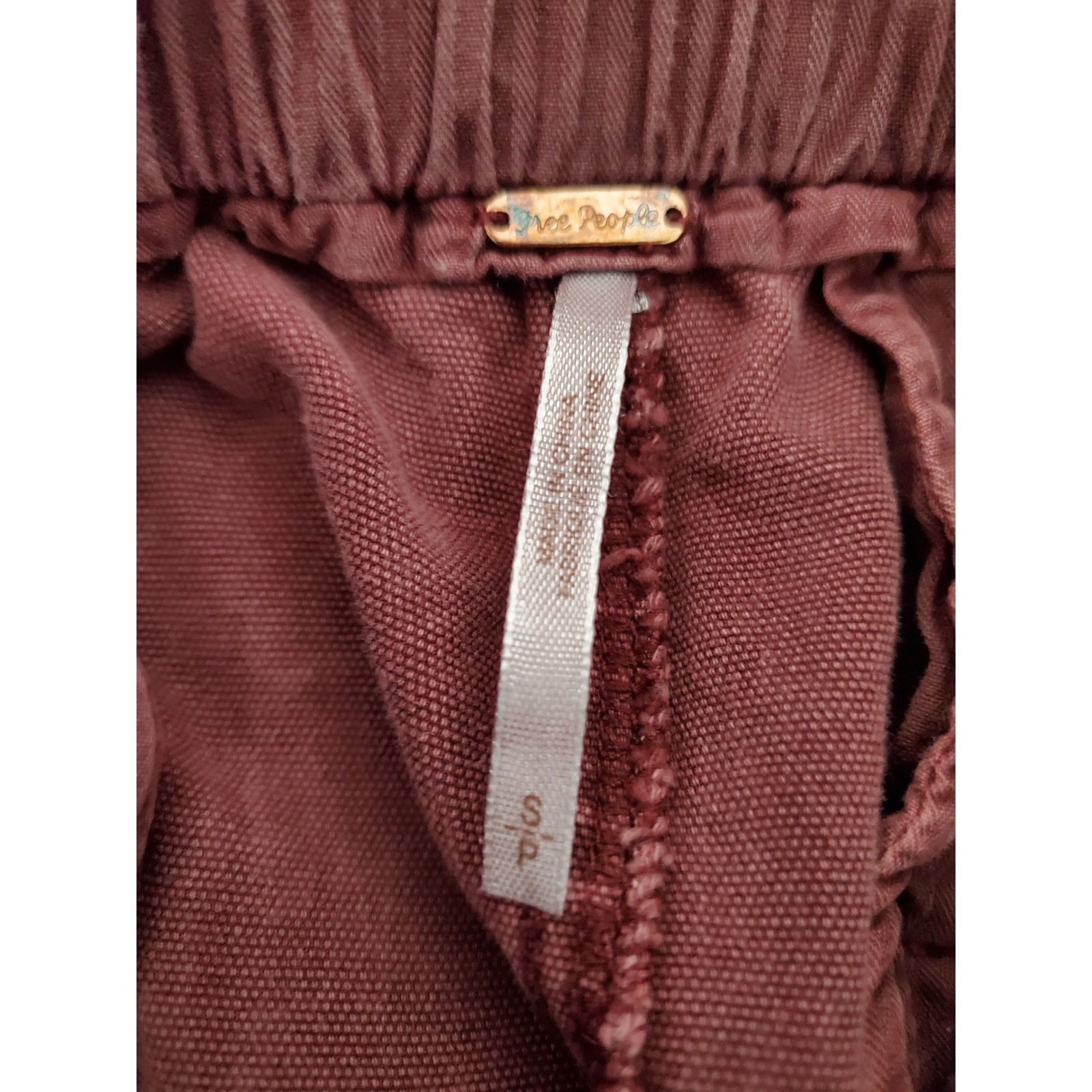 Free People Margate Pleated Trouser Pants Dusty Rose Paperbag Waist Drawstring S