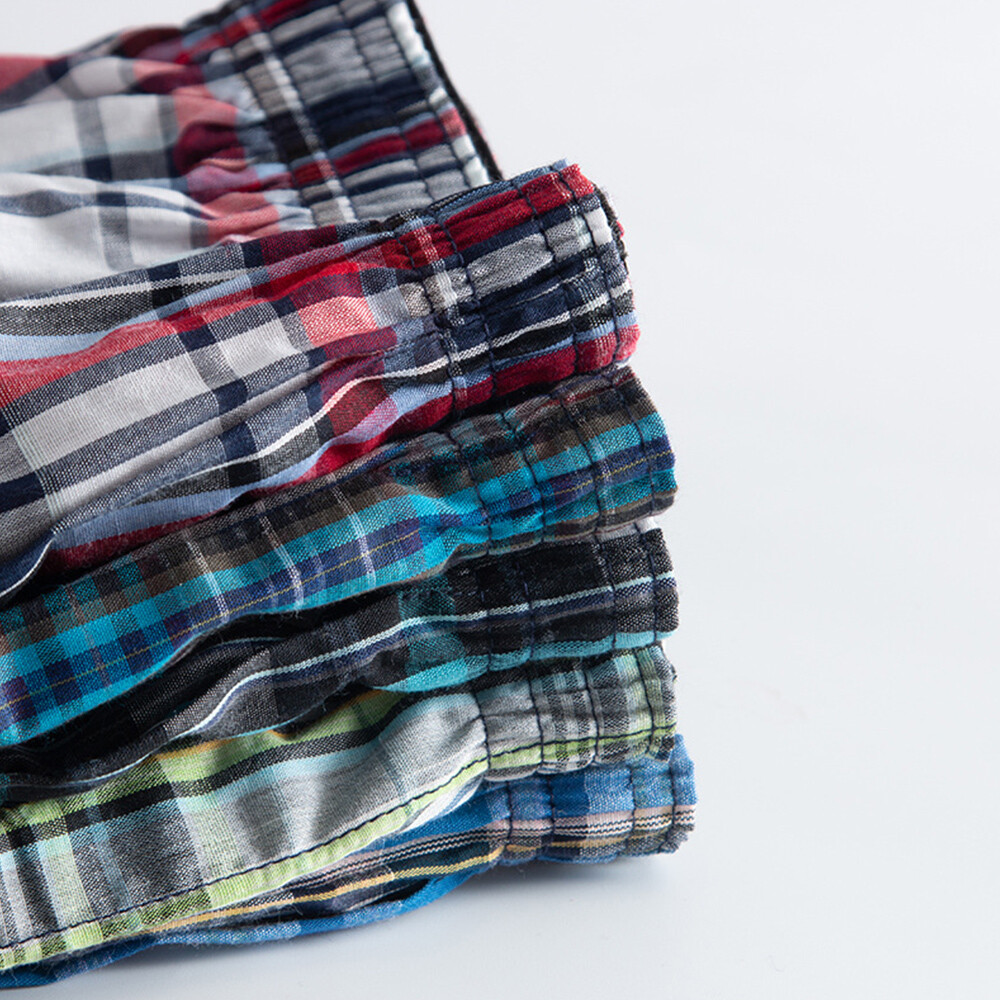 Random Color Woven Shorts Mens Cotton Underwear Oversized Short Pants Elastic