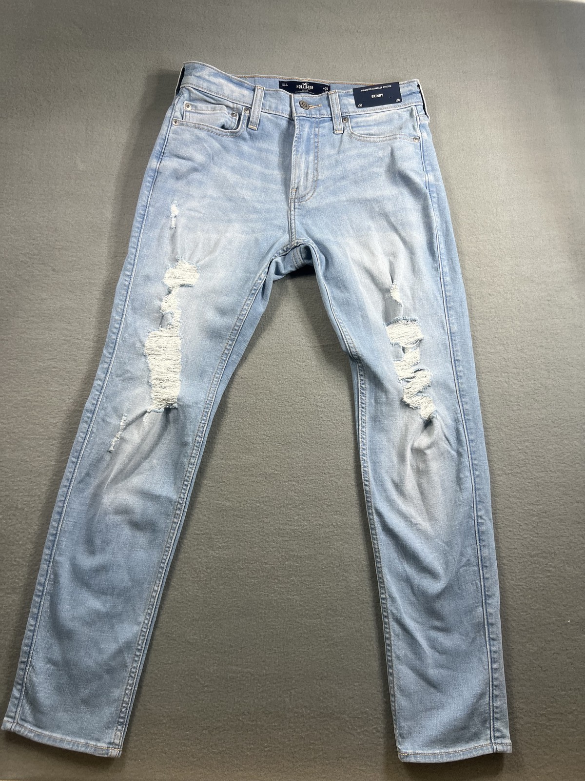 Hollister Men’s 30×30 Light Wash Skinny Jeans Advanced Stretch