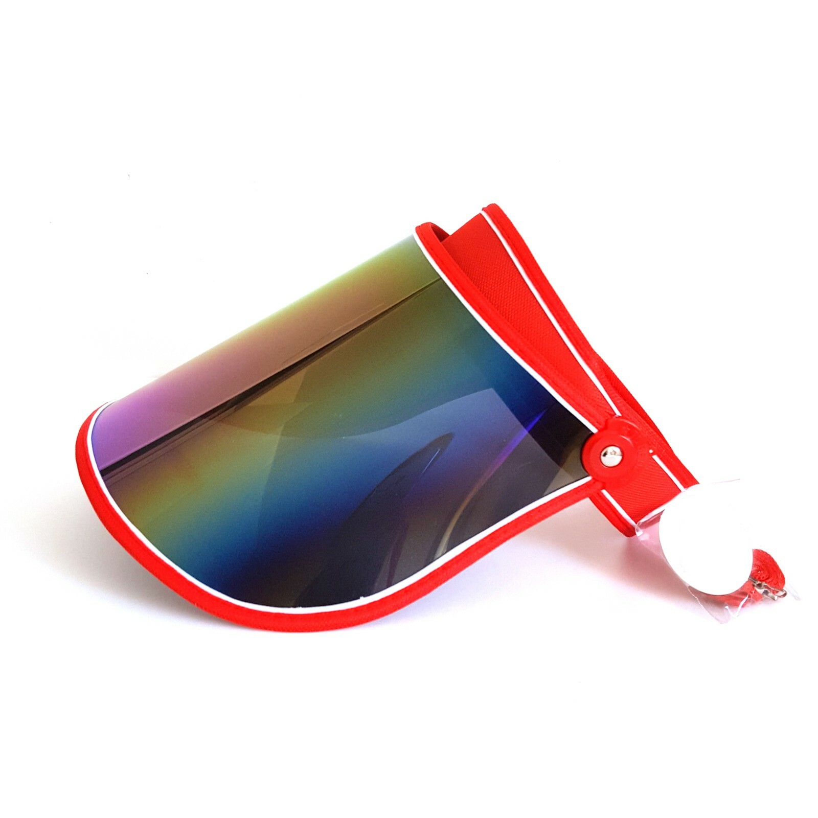 99.9% UV Protection Outdoor Beach Prism Strong Sun Visor Cap Clear Face Shield